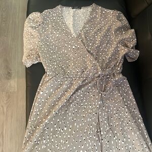 Beautiful light brown wrap dress